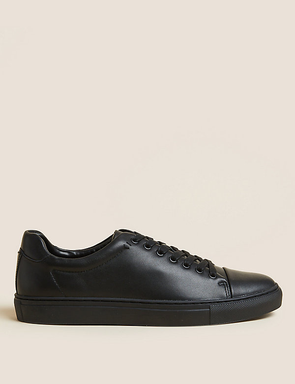 Leather Lace Up Trainers - LU