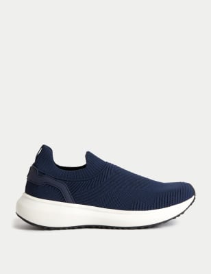 Blue slip cheap on trainers