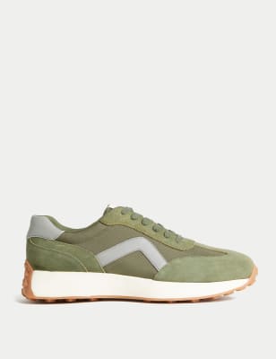 

Mens M&S Collection Lace-Up Trainers - Khaki Mix, Khaki Mix