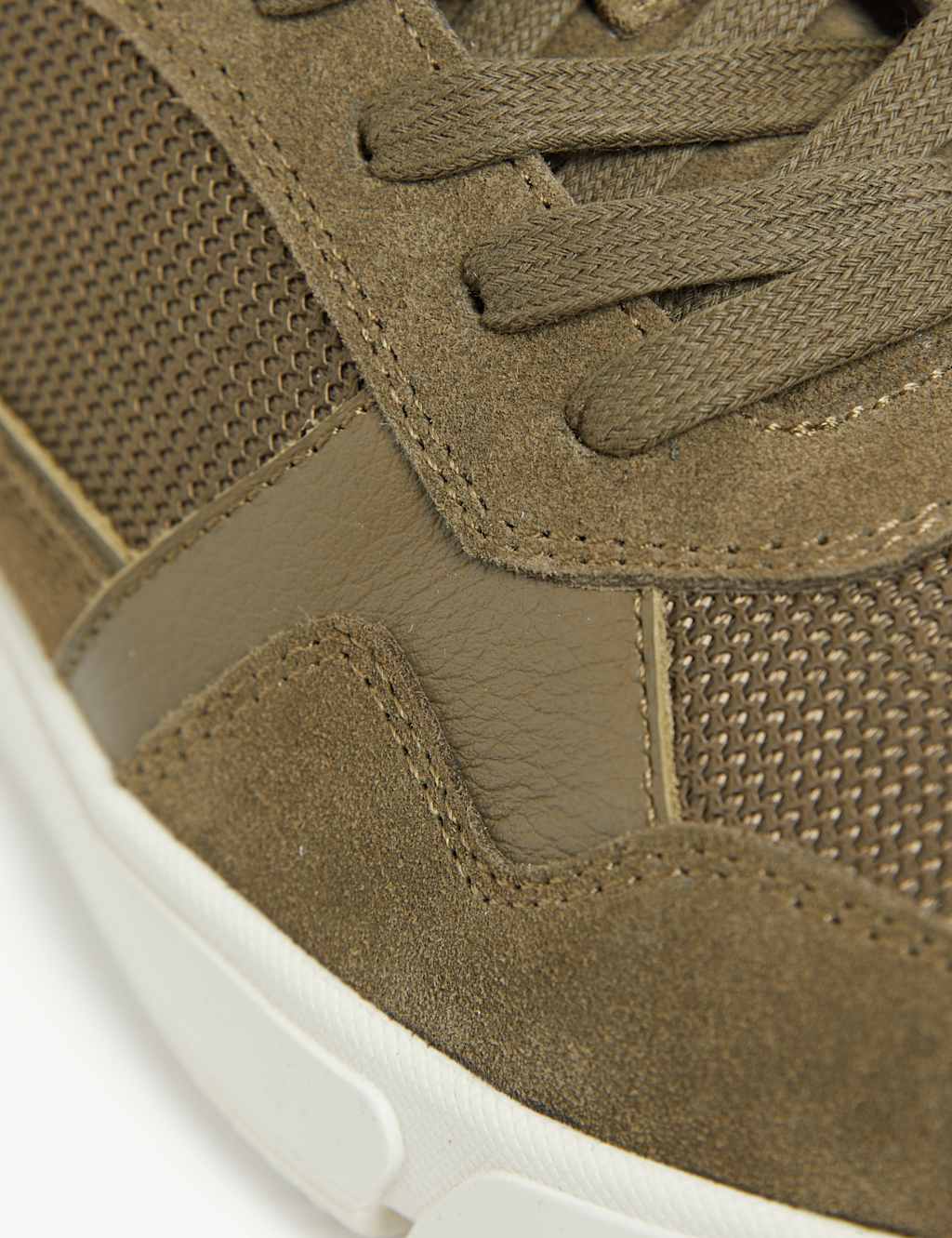 Suede Lace Up Trainers image 2