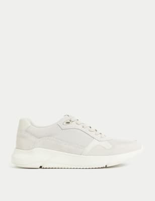 Suede Lace Up Trainers