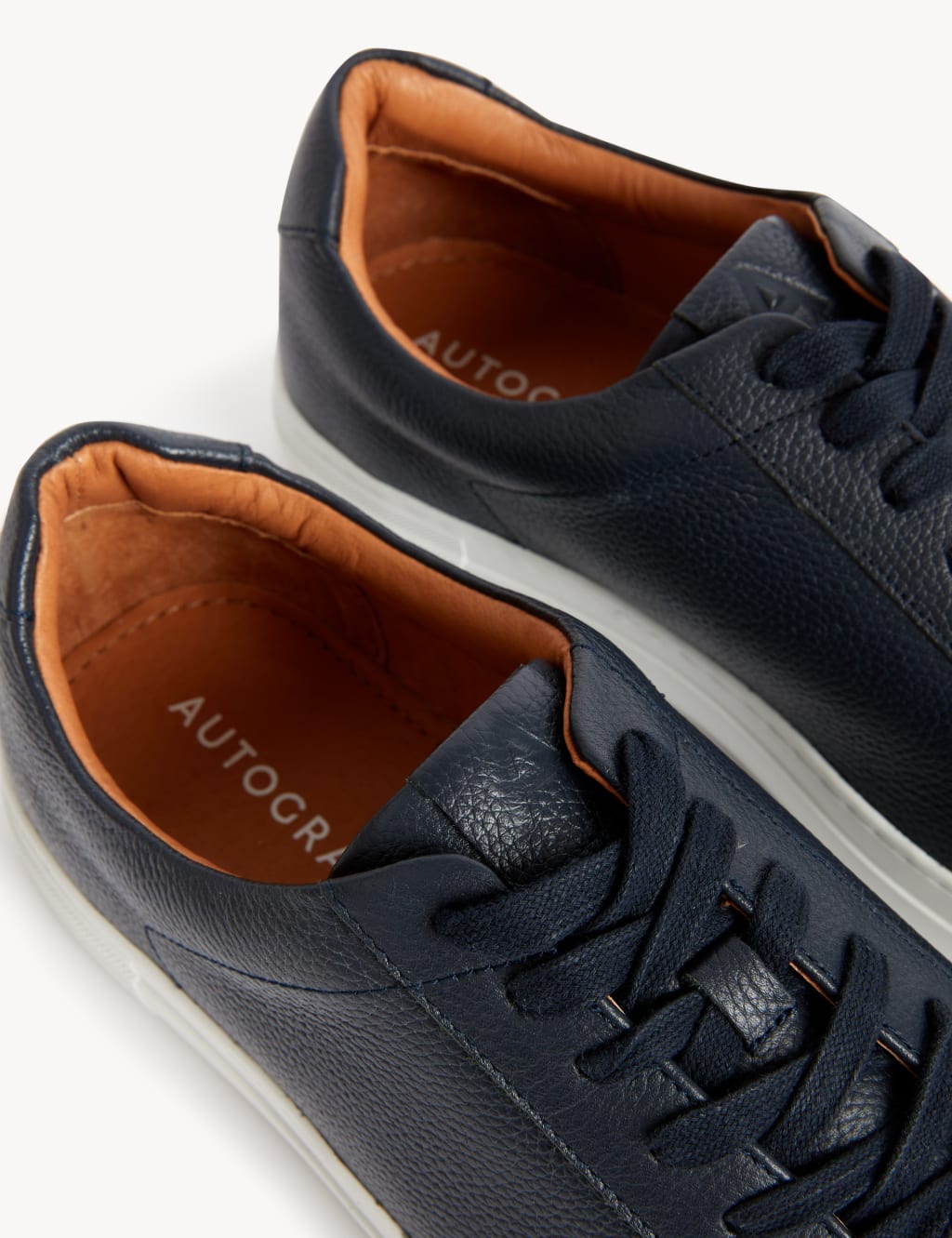 Leather Lace Up Trainers with Freshfeet™ image 2