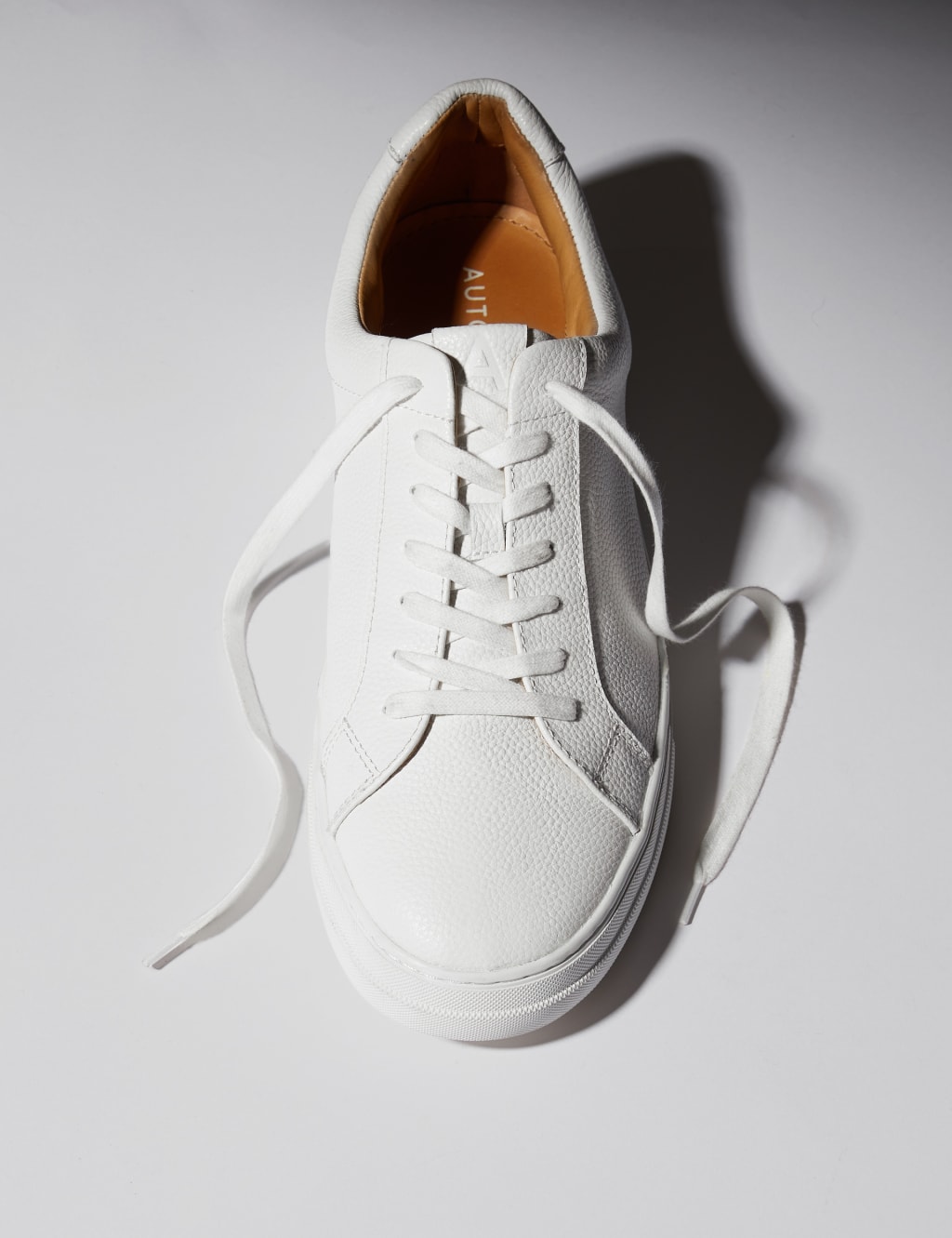 Leather Lace Up Trainers with Freshfeet™ image 1