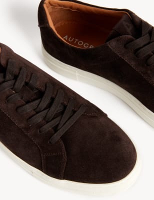 Suede Lace Up Trainers with Freshfeet™