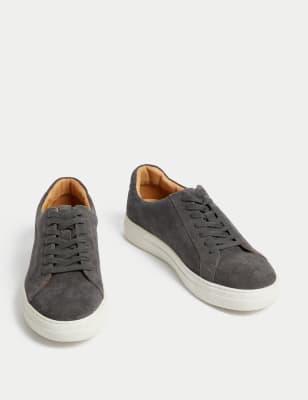 Suede Lace Up Trainers with Freshfeet™