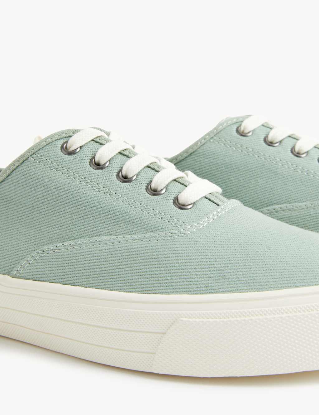 Canvas Lace Up Pumps image 2