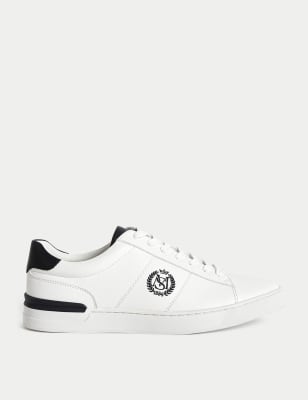 

Mens M&S Collection Lace Up Trainers - White, White