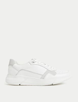 Leather Lace Up Trainers | M&S IL