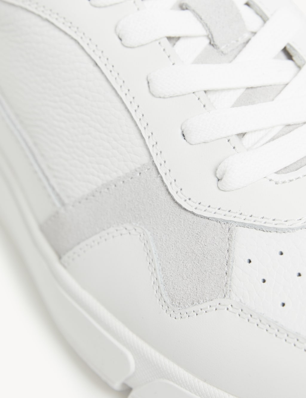 Leather Lace Up Trainers image 2