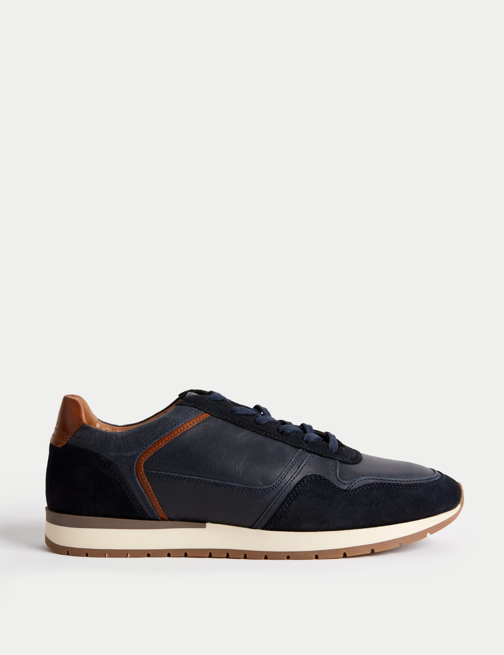 Mens leather trainers best sale
