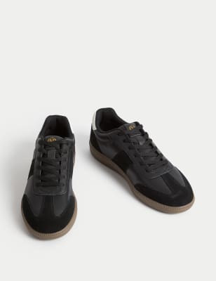 Leather Lace Up Trainers