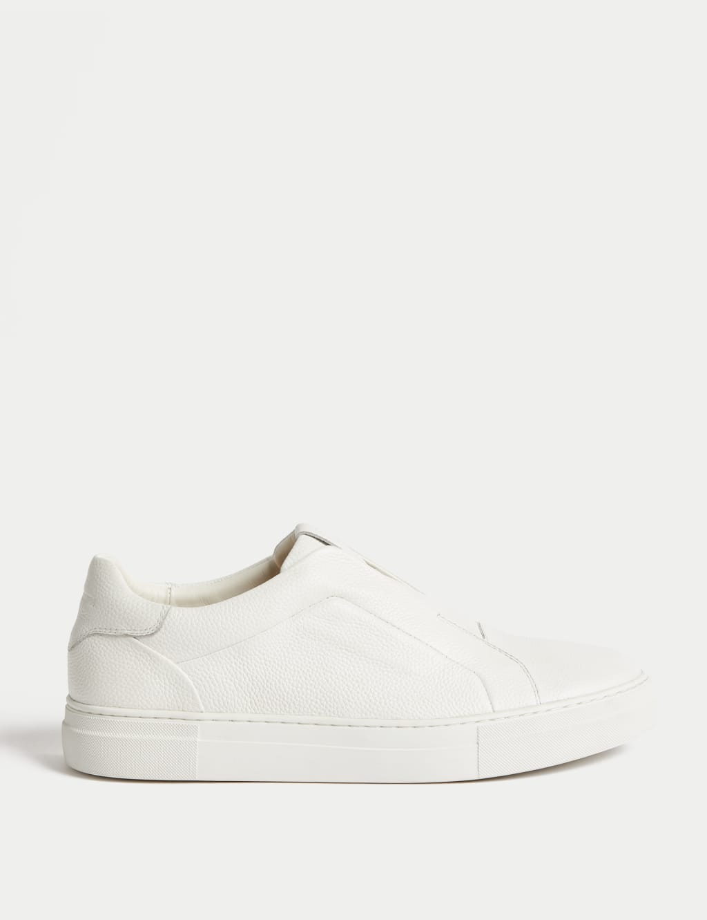 Leather Slip-On Cupsole Trainers image 1