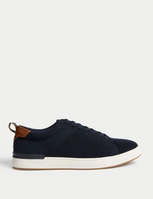 M&S Mens Lace up Trainers - 6 - Navy, Navy,Dark Grey