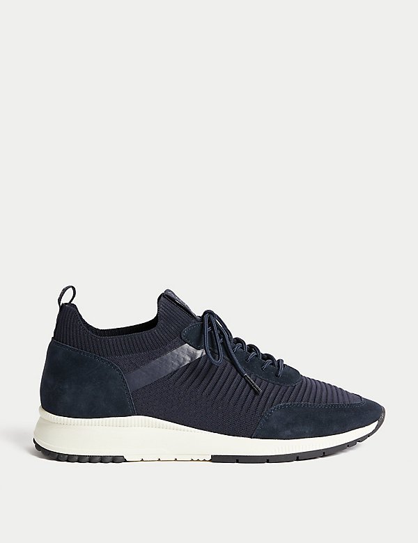 Knitted Lace Up Trainers with Freshfeet™ - QA