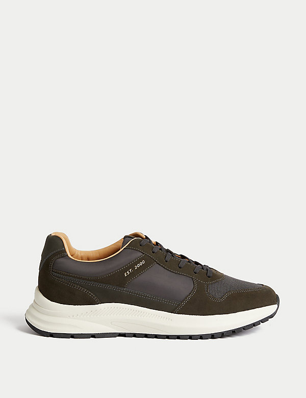 Suede Lace Up Trainers with Freshfeet™ - DE