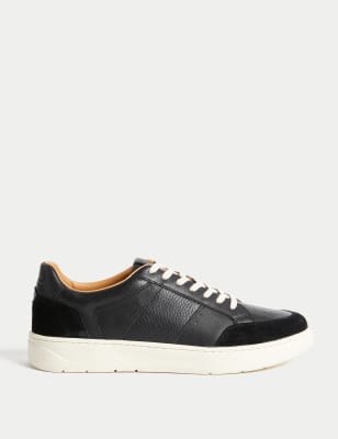 Leather Lace Up Trainers with Freshfeet™