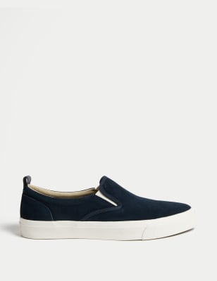 

Mens M&S Collection Suede Slip On Pumps - Dark Navy, Dark Navy