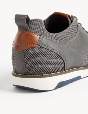 

Mens M&S Collection Knitted Derby Shoes - Grey, Grey