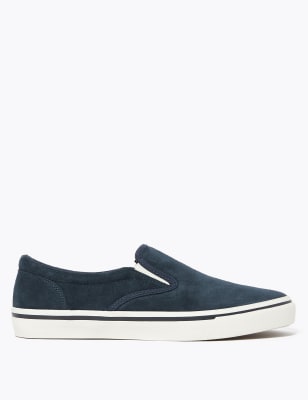  Ballerines en daim sans lacets - Navy