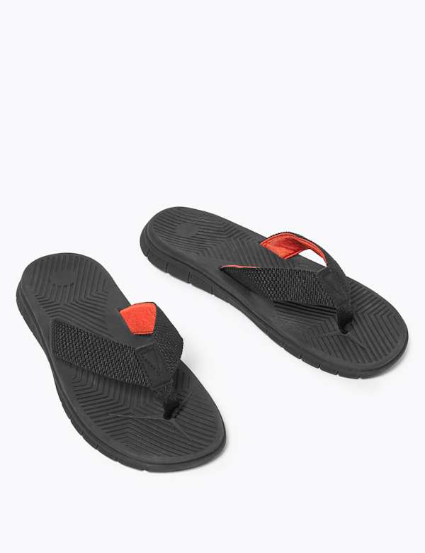 Woven Strap Sport Flip Flops