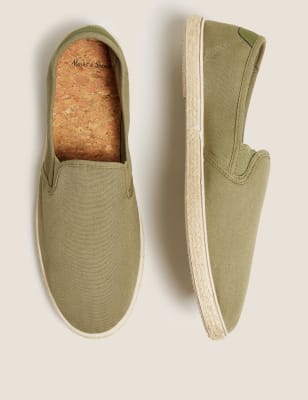 

Mens M&S Collection Canvas Slip On Espadrilles - Khaki, Khaki