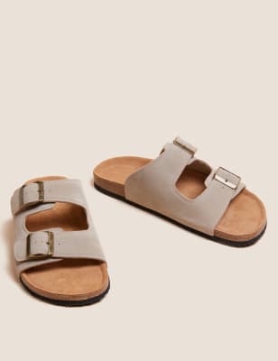 Suede Slip On Sandals