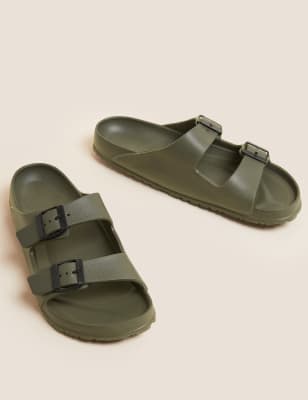 Buckle Slip-On Sandals