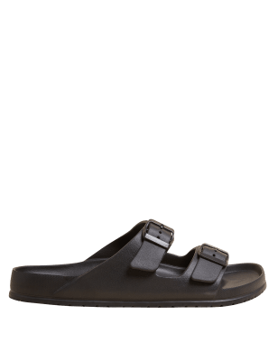 

Mens M&S Collection Buckle Slip-On Sandals - Black, Black