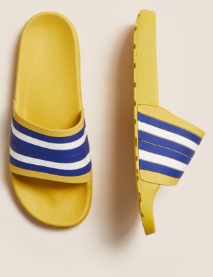 

M&S Collection Zapatillas de rayas para piscinaMens - Yellow Mix, Yellow Mix