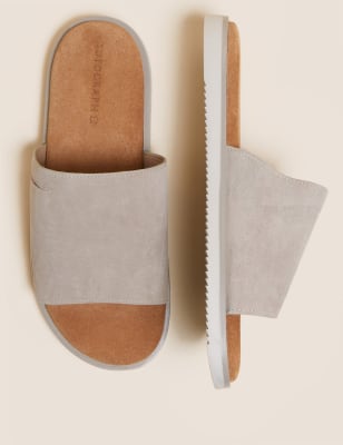 

Mens Autograph Suede Mule Slippers - Sand, Sand