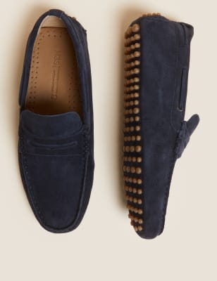 

Mens M&S Collection Suede Slip-On Loafers - Navy, Navy
