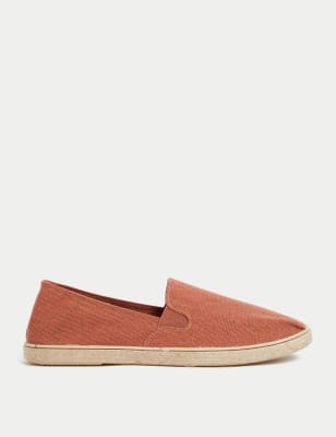 

Mens M&S Collection Canvas Slip-On Espadrilles with Freshfeet™ - Orange, Orange