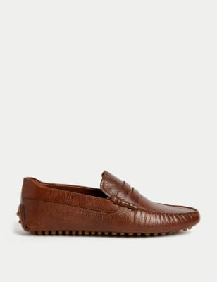 

M&S Collection Zapatos bajos de piel sin cordonesMens - Tan, Tan