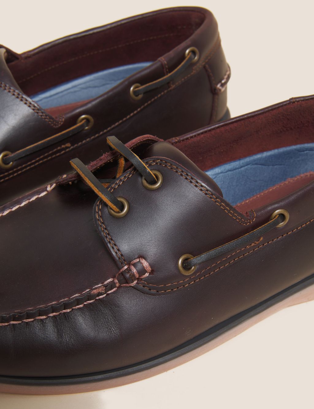 Wide Fit Leather Boat Shoes image 2