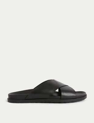 Leather Slip-On Sandals