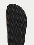 Semišové korkové nazouvací sandály