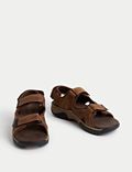 Nubukové kožené sandály na suchý zip, s&nbsp;technologií Airflex™