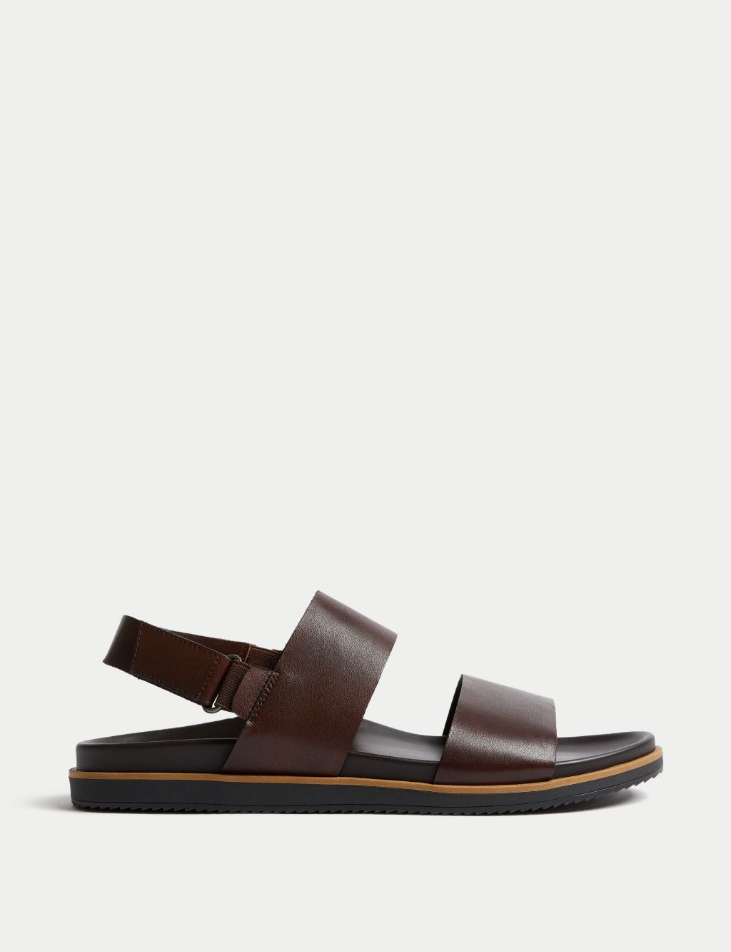 Leather Two Strap Riptape Sandals