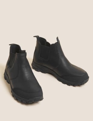 

Mens M&S Collection Leather Chelsea Walking Boots - Black, Black