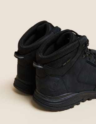 

Mens M&S Collection Leather Waterproof Walking Boots - Black, Black