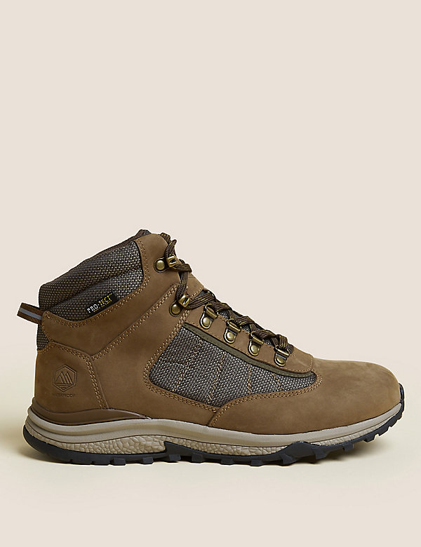 Leather Waterproof Walking Boots - EE