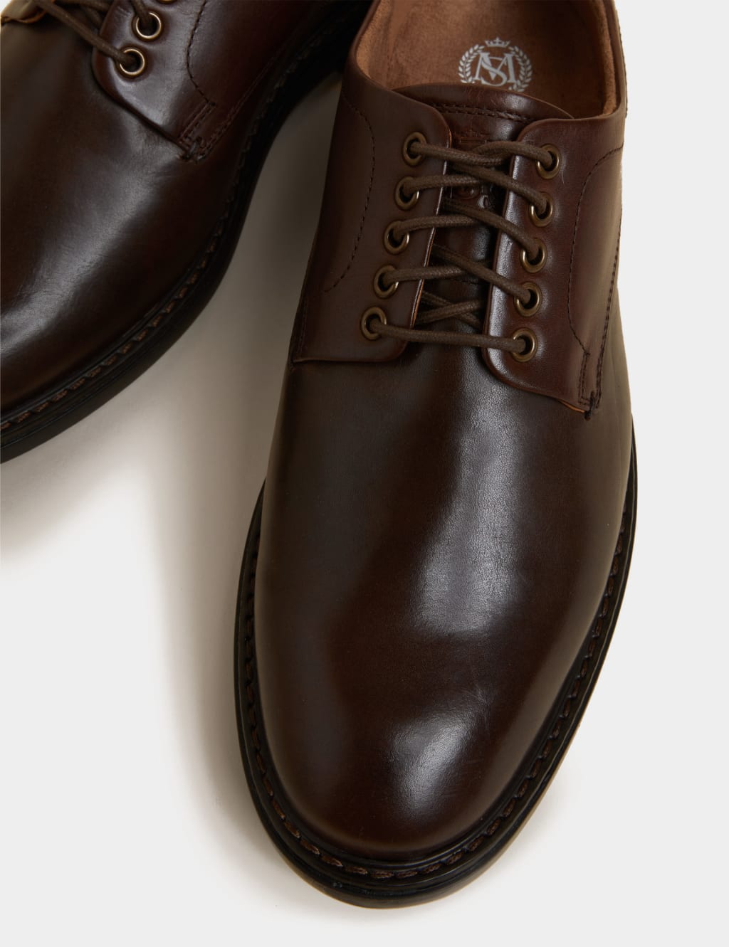 Wide Fit Heritage Leather Derby Shoes image 3
