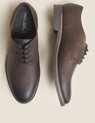 M&S Mens Leather Derby Shoes