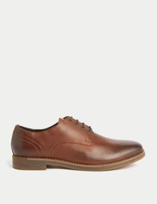 

Mens M&S Collection Leather Derby Shoes - Tan, Tan