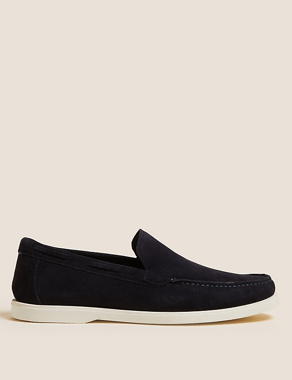 Suede Slip-On Loafers - SA