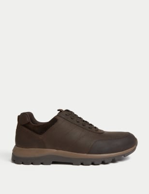 Leather walking sale trainers