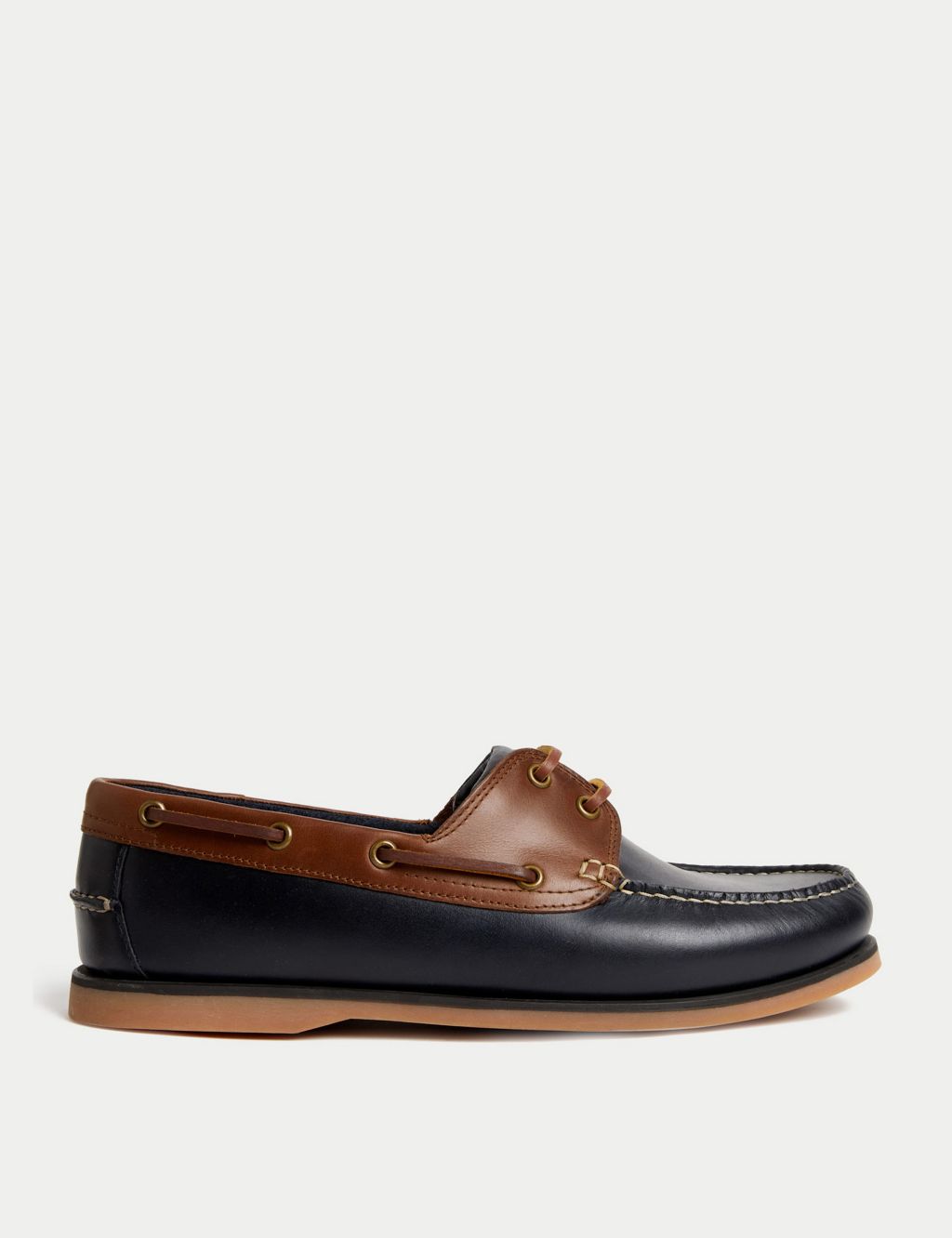 Wide Fit Leather Deck Shoes image 1