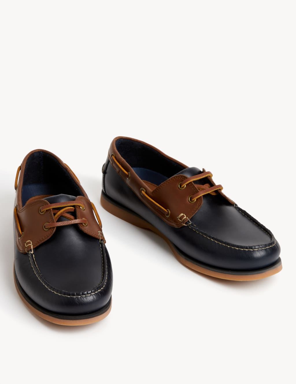 Wide Fit Leather Deck Shoes image 2