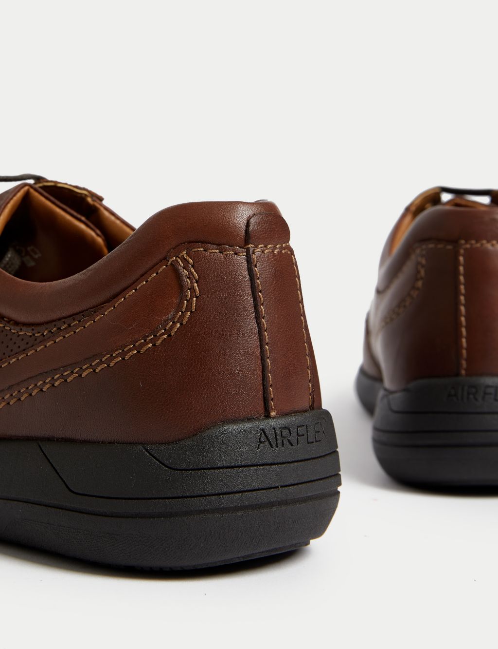 Wide Fit Airflex™ Leather Derby Shoes image 3
