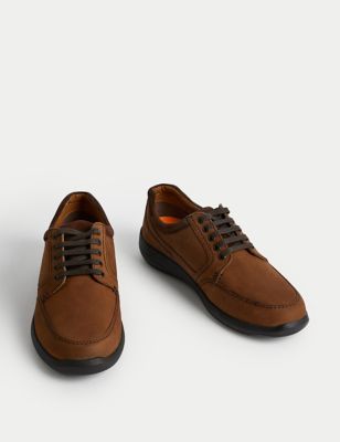 Wide Fit Airflex™ Leather Derby Shoes